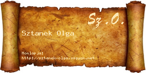 Sztanek Olga névjegykártya